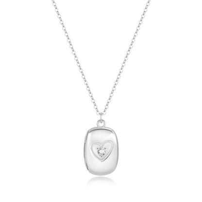 Isabella rechthoekige medaillon ketting